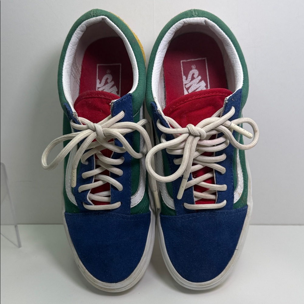 Vans Low Top Sneakers in Blue, Green, Yellow and Red - Picture 9 of 9